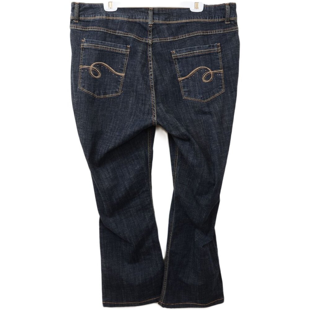 Riders by Lee Boot Cut Women's PLUS 22W/L(30) Embellished‎ Pockets Jeans